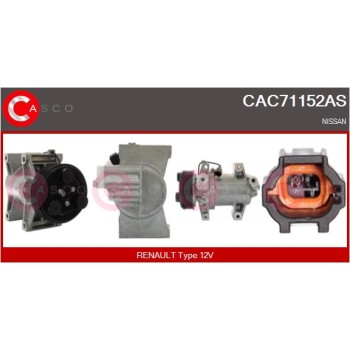 Compresor, aire acondicionado - CASCO CAC71152AS