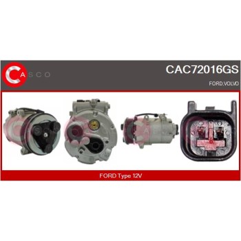 Compresor, aire acondicionado - CASCO CAC72016GS