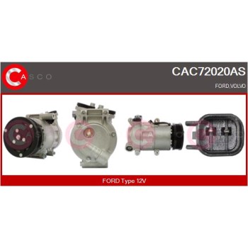 Compresor, aire acondicionado - CASCO CAC72020AS