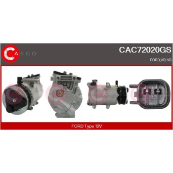 Compresor, aire acondicionado - CASCO CAC72020GS