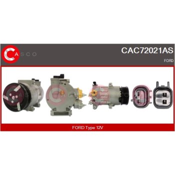 Compresor, aire acondicionado - CASCO CAC72021AS