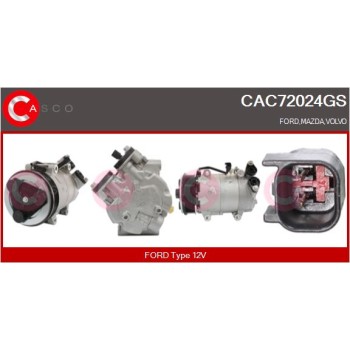 Compresor, aire acondicionado - CASCO CAC72024GS