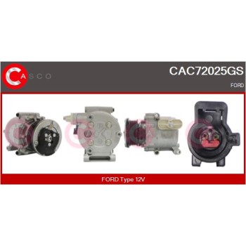 Compresor, aire acondicionado - CASCO CAC72025GS
