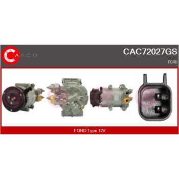Compresor, aire acondicionado - CASCO CAC72027GS
