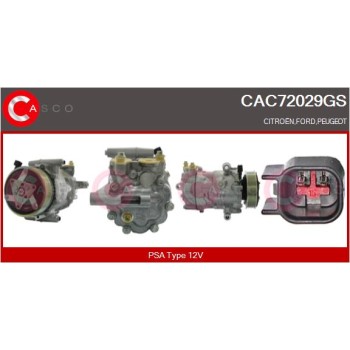 Compresor, aire acondicionado - CASCO CAC72029GS