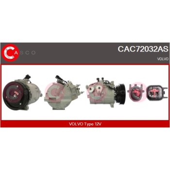 Compresor, aire acondicionado - CASCO CAC72032AS