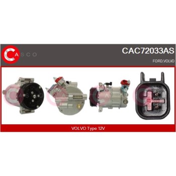 Compresor, aire acondicionado - CASCO CAC72033AS