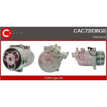 Compresor, aire acondicionado - CASCO CAC72036GS