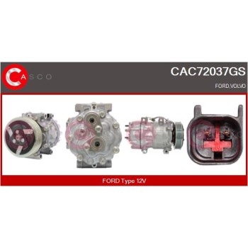 Compresor, aire acondicionado - CASCO CAC72037GS