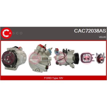 Compresor, aire acondicionado - CASCO CAC72038AS