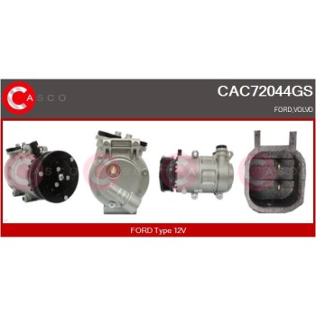 Compresor, aire acondicionado - CASCO CAC72044GS