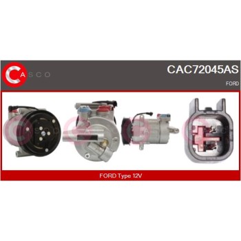 Compresor, aire acondicionado - CASCO CAC72045AS