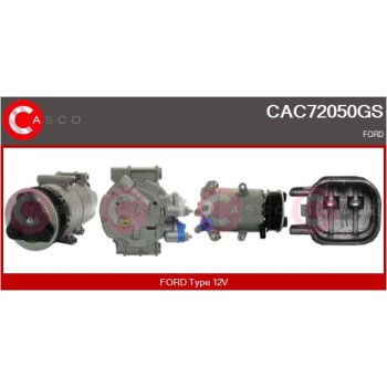 Compresor, aire acondicionado - CASCO CAC72050GS