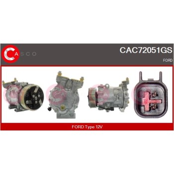 Compresor, aire acondicionado - CASCO CAC72051GS