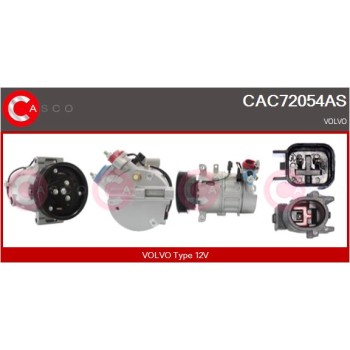 Compresor, aire acondicionado - CASCO CAC72054AS