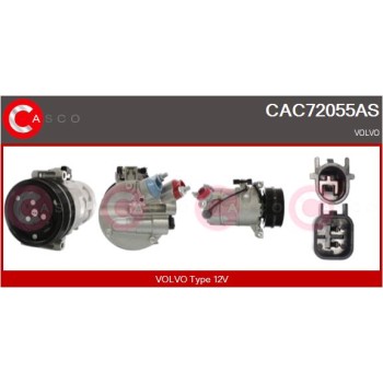 Compresor, aire acondicionado - CASCO CAC72055AS