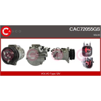 Compresor, aire acondicionado - CASCO CAC72055GS