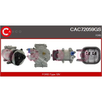 Compresor, aire acondicionado - CASCO CAC72059GS