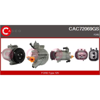 Compresor, aire acondicionado - CASCO CAC72069GS