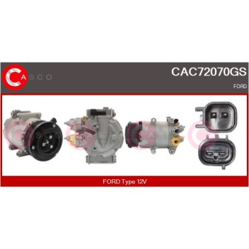 Compresor, aire acondicionado - CASCO CAC72070GS