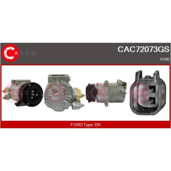 Compresor, aire acondicionado - CASCO CAC72073GS