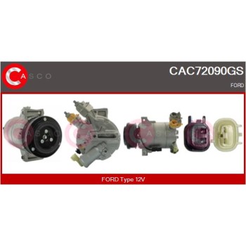 Compresor, aire acondicionado - CASCO CAC72090GS