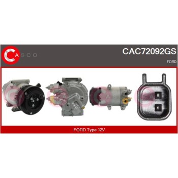 Compresor, aire acondicionado - CASCO CAC72092GS