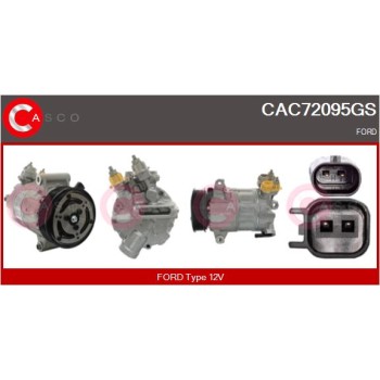 Compresor, aire acondicionado - CASCO CAC72095GS