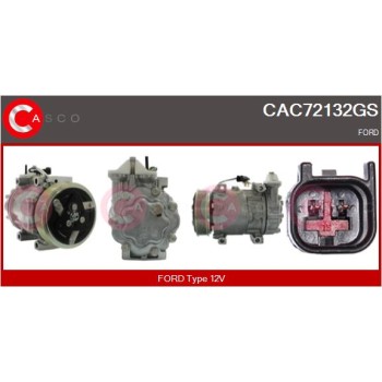 Compresor, aire acondicionado - CASCO CAC72132GS