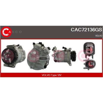 Compresor, aire acondicionado - CASCO CAC72136GS