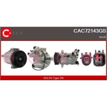 Compresor, aire acondicionado - CASCO CAC72143GS