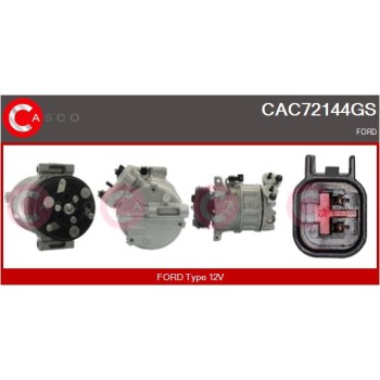 Compresor, aire acondicionado - CASCO CAC72144GS