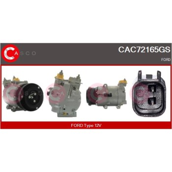Compresor, aire acondicionado - CASCO CAC72165GS