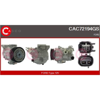 Compresor, aire acondicionado - CASCO CAC72194GS
