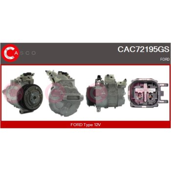Compresor, aire acondicionado - CASCO CAC72195GS