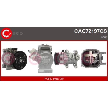 Compresor, aire acondicionado - CASCO CAC72197GS