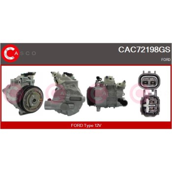 Compresor, aire acondicionado - CASCO CAC72198GS