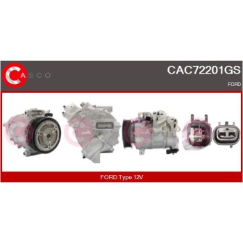 Compresor, aire acondicionado - CASCO CAC72201GS