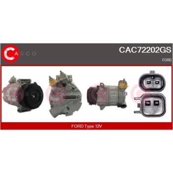 Compresor, aire acondicionado - CASCO CAC72202GS
