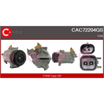 Compresor, aire acondicionado - CASCO CAC72204GS
