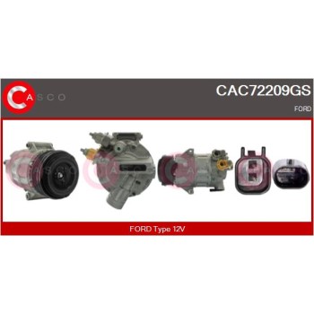 Compresor, aire acondicionado - CASCO CAC72209GS