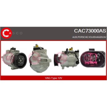 Compresor, aire acondicionado - CASCO CAC73000AS