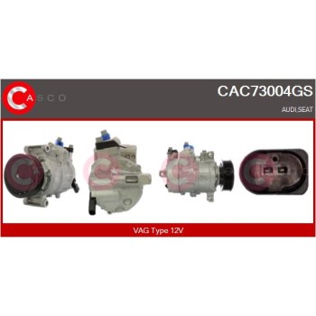 Compresor, aire acondicionado - CASCO CAC73004GS
