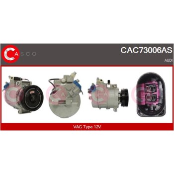 Compresor, aire acondicionado - CASCO CAC73006AS