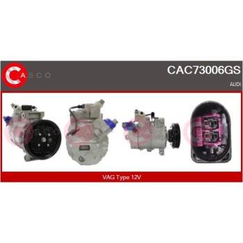Compresor, aire acondicionado - CASCO CAC73006GS