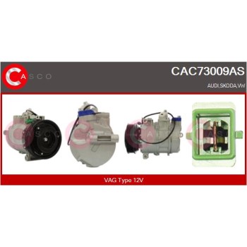 Compresor, aire acondicionado - CASCO CAC73009AS