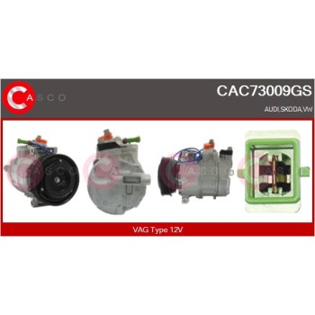 Compresor, aire acondicionado - CASCO CAC73009GS