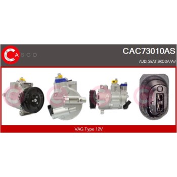 Compresor, aire acondicionado - CASCO CAC73010AS