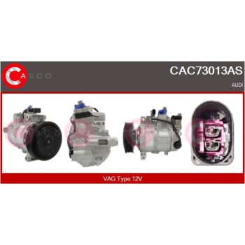 Compresor, aire acondicionado - CASCO CAC73013AS