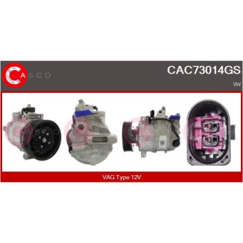 Compresor, aire acondicionado - CASCO CAC73014GS